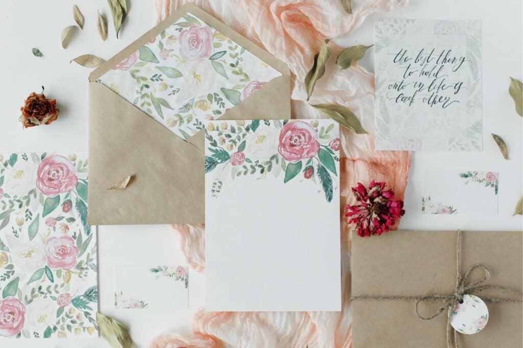 wedding stationery ideas floral